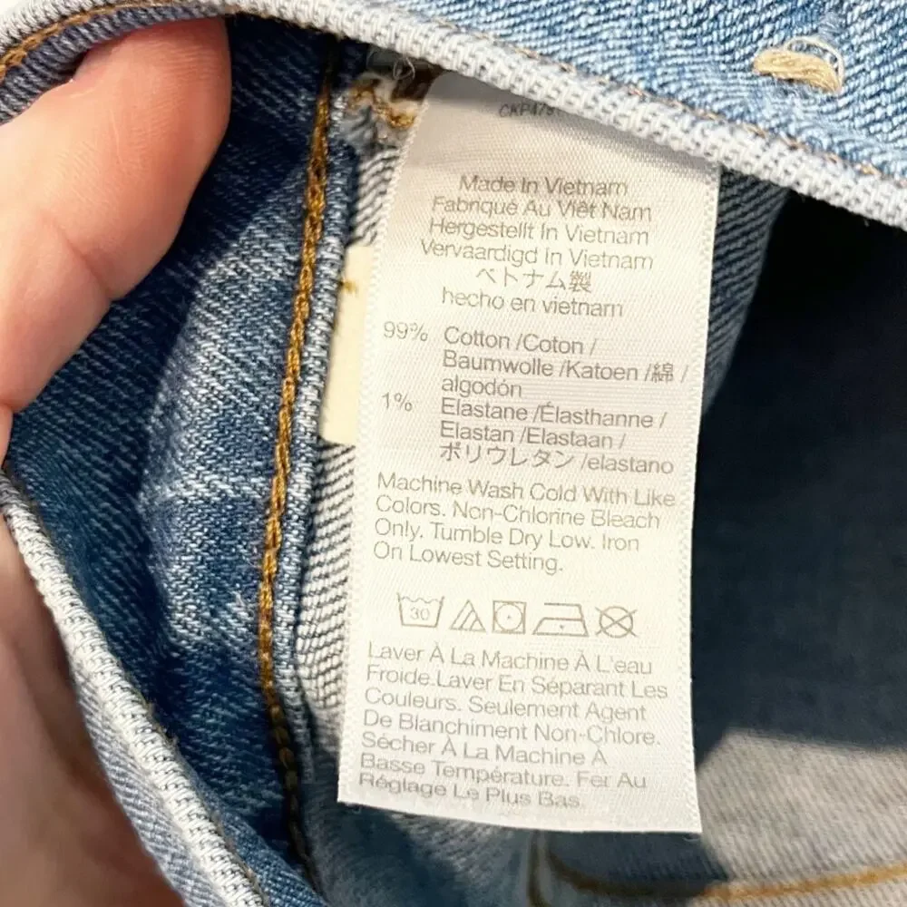 Madewell The High Rise 90s Straight Leg Jeans Emmore Wash Blue 28 - Picture 6 of 6